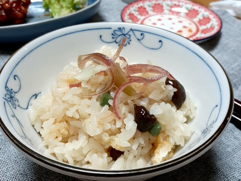 鍋で簡単！山菜の炊き込みご飯(ＩＨ使用）